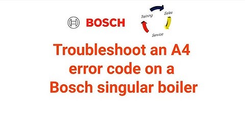 Troubleshoot an A4 error code on a Singular Combi Boiler
