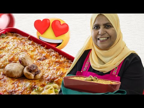 صينية بطاطس محمرة بالمشروم
