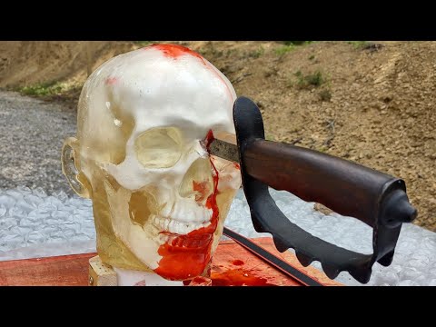 How Effective were WWI Trench Knives? Ballistic Dummy Labs Gel Head