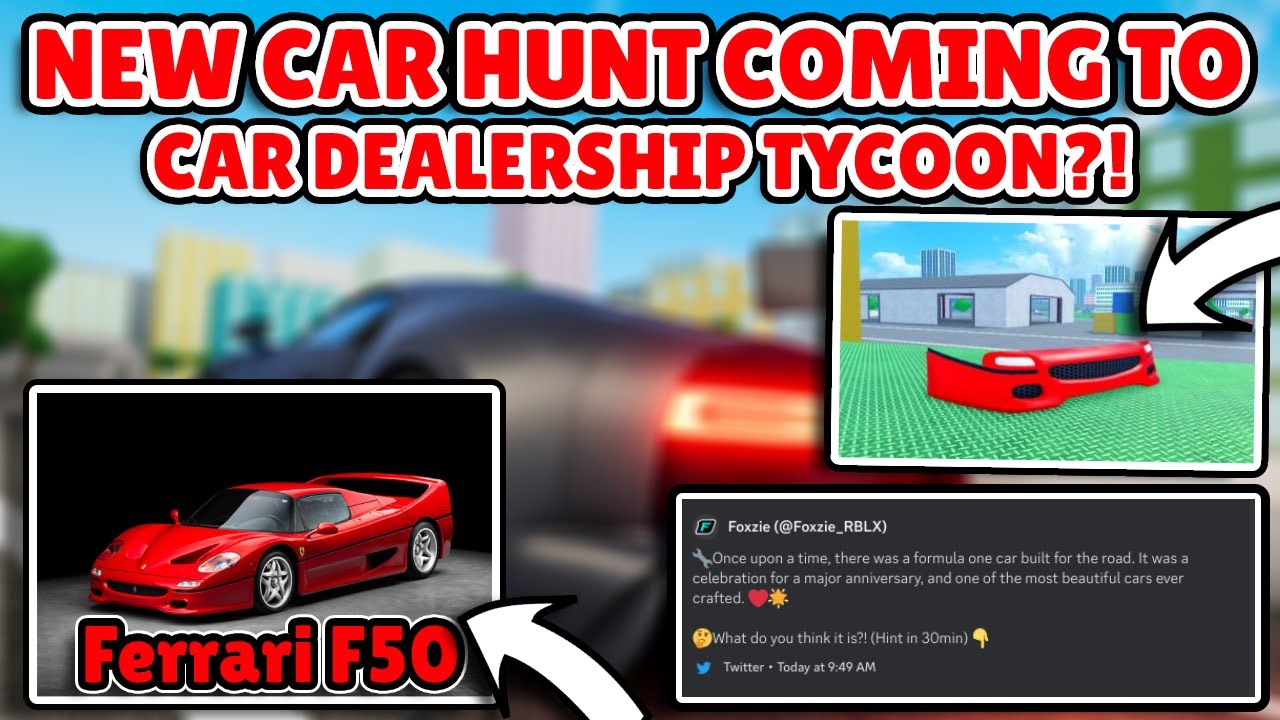 New Car Hunt Update Coming to Car Dealership Tycoon?! YouTube