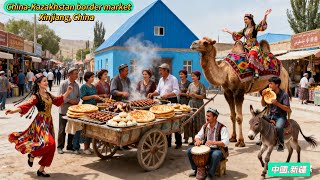 Download Lagu A market on the China-Kazakhstan border, trading of cattle and sheep, and unusual delicacies. MP3