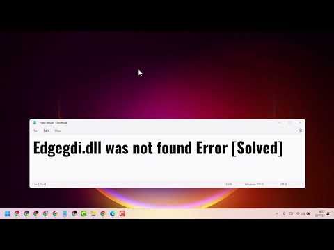 Edgegdi.dll was not found Error Solved