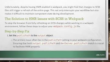 Solve Full Reload Issue on SCSS Changes with HMR in Webpack for Smooth Development Workflow