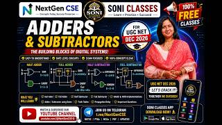 Half Adder, Full Adder, Half Subtractor & Full Subtractor Part 2 | UGC NET Dec 2026