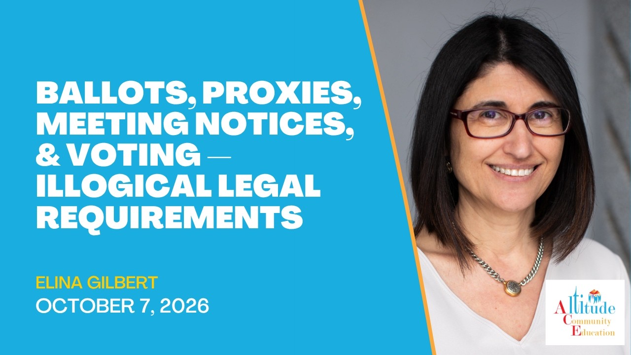 Ballots, Proxies, Meeting Notices, & Voting — Illogical Legal Requirements