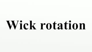 Wick rotation
