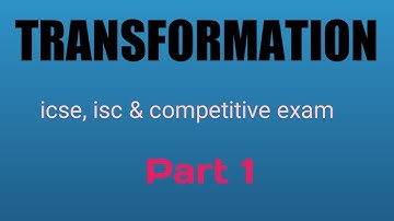 TRANSFORMATION  II SYNTHESIS  II HOW TO JOIN TWO SIMPLE  SENTENCES  INTO ONE SIMPLE SENTENCE  II