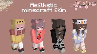 aesthetic minecraft skins 🌻 w/ links