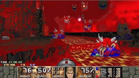 Doom II: Scythe 2 Map 27 (UV-fast 100%) speedrun in 19:50