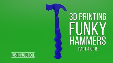 PUSH / PULL TOOL in Blender 2.9 for FUNKY HAMMER 3D Printing Design (2020)