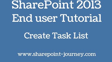 SharePoint 2013: Create Task List | SharePoint-Journey.com