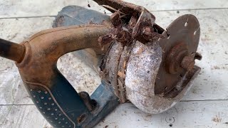 Restoration Old Rusty Hand-Held Circular Saw Bosch - Restore Concrete Cutter Machine