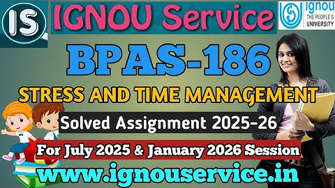 IGNOU BPAS-186 Solved Assignment English Medium 2025-26 For July 2025 and January 2026 sessions