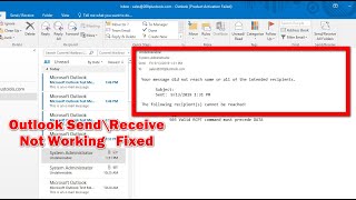 Your message did not reach some or all of the intended recipients Outlook Error