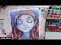 How to paint a  Mix Media Painting of a Mermaid