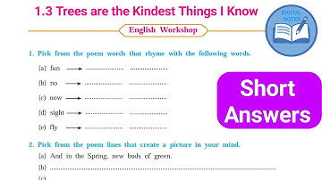 Trees are the kindest things I know english workshop #class8 #learnenglish #8thclass