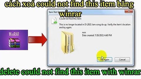 winrar delete error file could not find this item