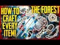 HOW TO CRAFT EVERY ITEM IN THE FOREST! PS4 & PC