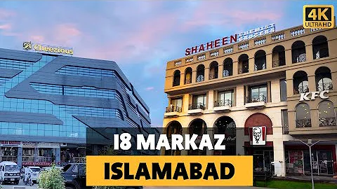 🇵🇰 Pakistan - Walking tour of I-8 Markaz, Islamabad 2024 (4K) | Islamabad's luxury area