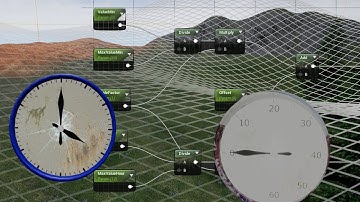 UE4 clock / speedometer with dynamic material