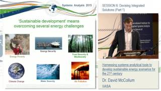 Session 6. David McCollum: Harnessing systems analytical tools