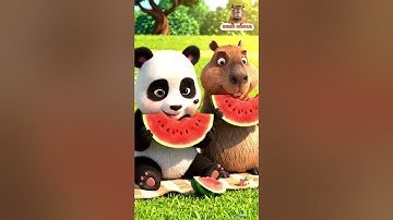 Capybara thi ăn dưa hấu với Gấu Panda 🍉🐼 | Watermelon Battle: Capybara vs Panda | Nghi Media