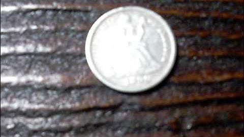 Metal detecting 1890 seated liberty dime found with the Minelab E-Trac