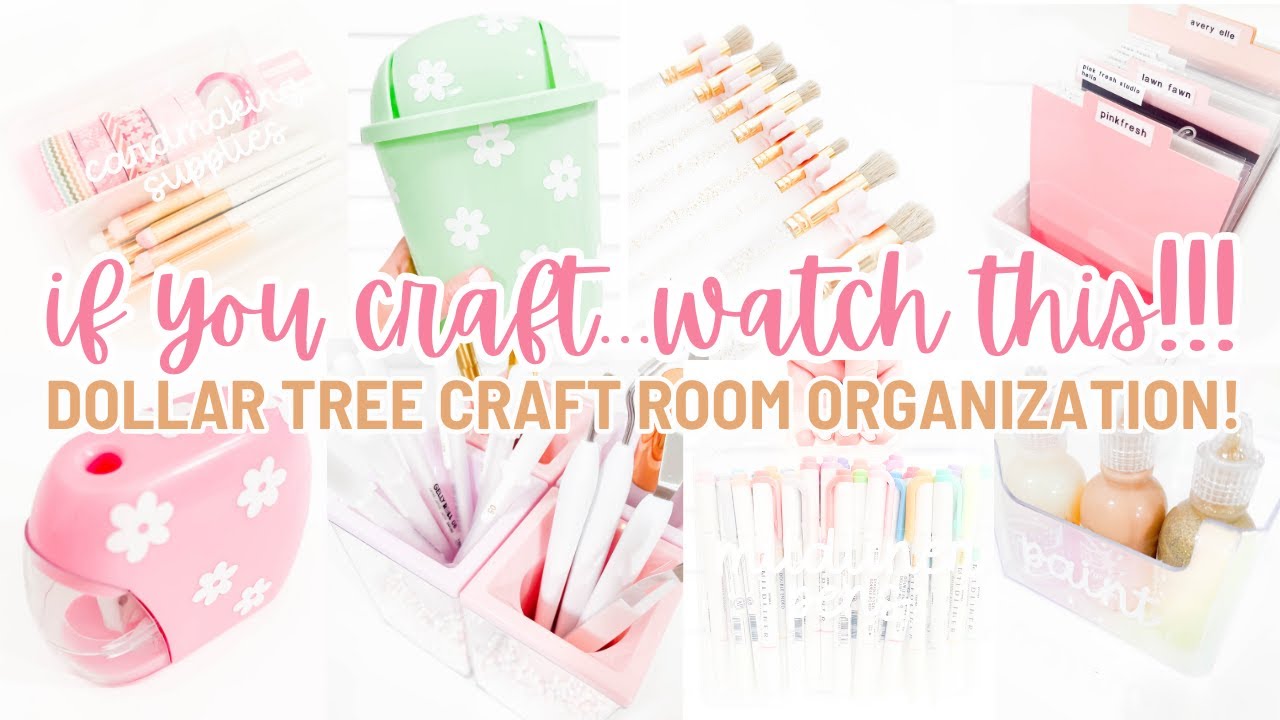 If You Craft, You Need To Run To Dollar Tree NOW! | 2024 Dollar Tree Craft Room Organization