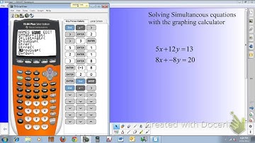 solving simultaneous equations using matrices on a ti 84