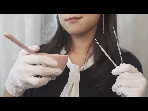 ASMR 피부관리실에서 귀에 있는 피지 제거하고 귀마사지 받기 Removing sebum from the ears [한국어/KOREAN]
