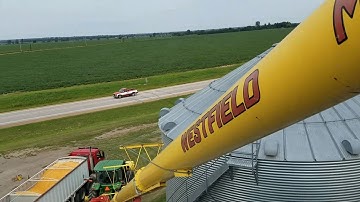 Loading Corn Into a Grain Bin