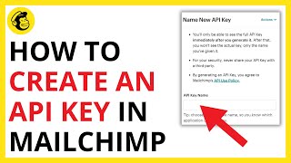 How to Create an API Key in Mailchimp [QUICK GUIDE]