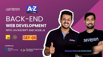 [LIVE] DAY 04 | Back-End Web Development with JavaScript and Node.js | COMPLETE in 7 - Days