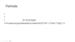 gravitational potential energy