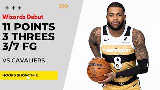 Jaden Hardy WIZARDS DEBUT 11 Points, 3 Threes, 3/7 FG vs Cavaliers I 25-26 NBA Season