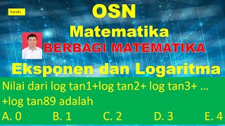 National Science Olympiad (OSN) High School Math Olympiad (Part 1) Exponents and Logarithms