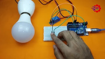 Button Pressed AC Bulb On Off using Arduino and Relay