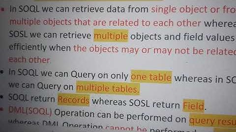 Salesforce ,Learn difference  between SOQL and SOSL