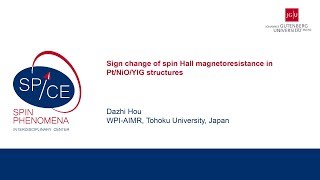 Talks - Young Research Leaders - Dazhi Hou, WPI-AIMR, Tohoku University, Japan