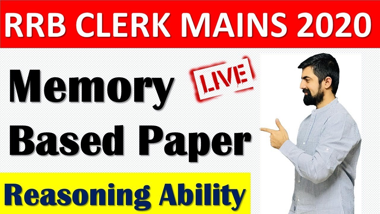 IBPS RRB CLERK MAINS 2020 MEMORY BASED PAPER || REASONING QUESTIONS ...