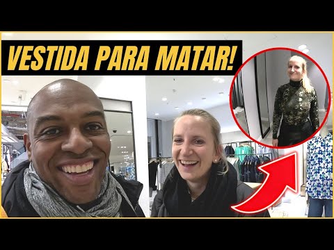Comprando roupa para minha esposa alemã