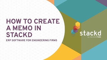 How to Create a Memo in Stackd by DesignTIME