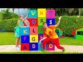 Nastya and Artem learn the English alphabet