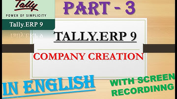 How to Create Company Creation in Tally ERP 9 in English // Creation of company in Tally ERP 9 tally