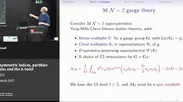 Cyril Closset - Supersymmetric indices, partition functions and the A-twist