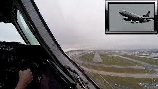 Видео Turbulent Bad Weather Landing - MD11 Cockpit View (автор: PilotsTubeHD)