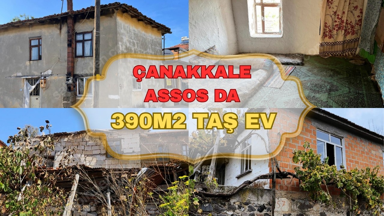 ÇANAKKALE ASSOS DA 319 M2 SATILIK TAŞ EV İLANLARI.