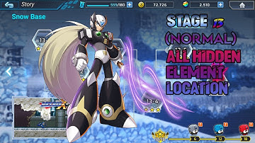 MegaMan X DiVE - Stage 13 (NORMAL) All Hidden Element Location