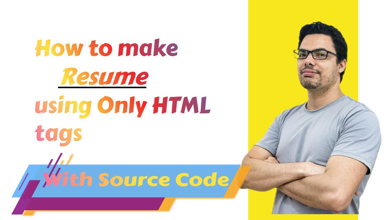 make resume with the help of basic html tags