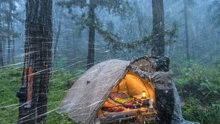 EXTRAORDINARY, IT'S RAINING LIKE IT'S ALL POURING OUT OF THE SKY!! CAMPING IN SUPER HEAVY RAIN ⛈️
